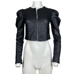 Cropped Leather Jacket